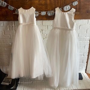 2 flower girl dresses